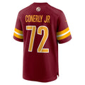 W.Commanders #72 Josh Conerly Jr. Burgundy REYNOLDS 2025 Draft First Round Pick Game Jersey