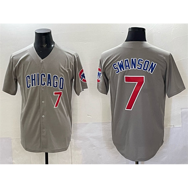 Chicago Cubs #7 Dansby Swanson Gray REYNOLDS Limited Stitched Jersey