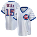 Chicago Cubs #15 Carson Kelly Player White REYNOLDS T-shirt Cooperstown Collection Limited Stitched Jerseys