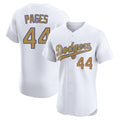 Los Angeles Dodgers #44 Andy Pages Player White Gold REYNOLDS Limited Elite Home Stitched Jerseys