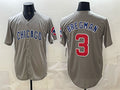 Chicago Cubs #3 Alex Bregman Grey REYNOLDS Limited Stitched Jersey