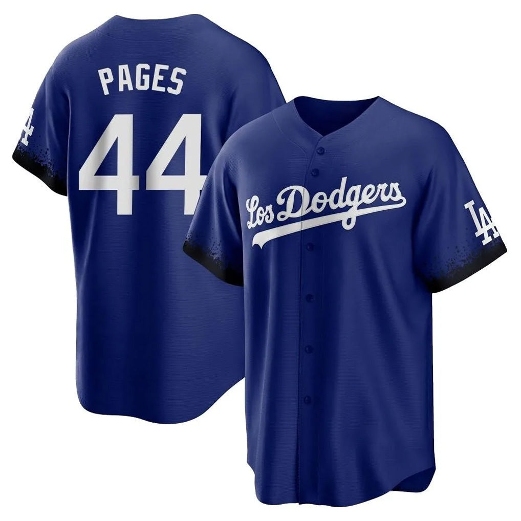 Los Angeles Dodgers #44 Andy Pages Player Royal REYNOLDS City Connect Home Game Stitched Jerseys