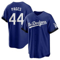 Los Angeles Dodgers #44 Andy Pages Player Royal REYNOLDS City Connect Home Game Stitched Jerseys