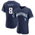 Chicago Cubs #8 Ian Happ Player Navy REYNOLDS City Connect Limited Elite Home Stitched Jerseys