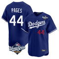 Los Angeles Dodgers #44 Andy Pages Player Royal REYNOLDS World Series Limited Home Stitched Jerseys
