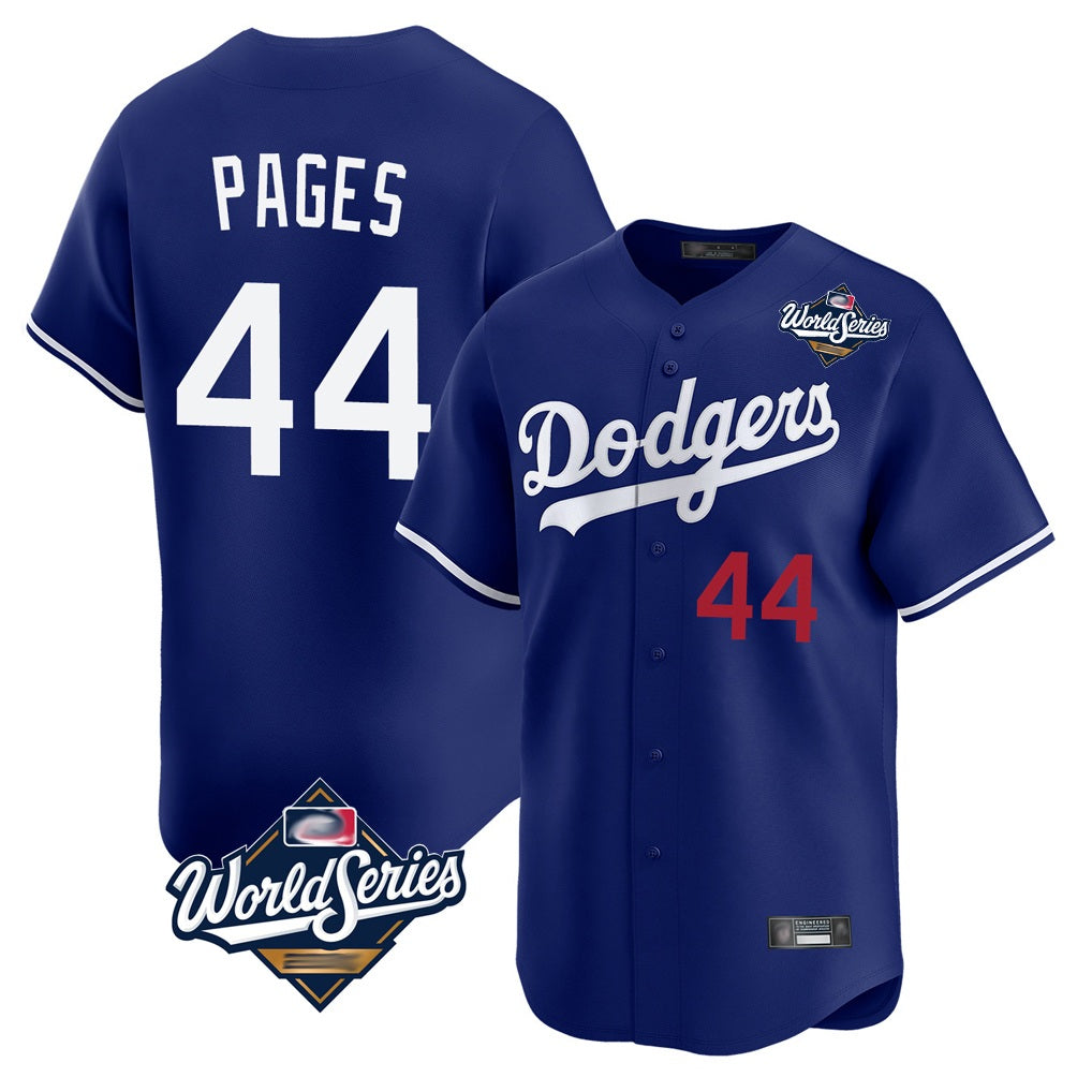 Los Angeles Dodgers #44 Andy Pages Player Royal REYNOLDS World Series Limited Home Stitched Jerseys