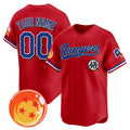 Custom Texas Rangers x Dragon Ball Red REYNOLDS Vapor Premier Limited Jersey - All Stitched