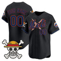 Custom New York Mets x One Piece Black REYNOLDS Vapor Premier Limited Jersey - Stitched