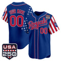 Custom Kansas City Royals America 250 Edition Vapor Premier Limited Royal REYNOLDS Stitched Jerseys