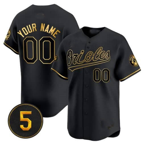 Custom Baltimore Orioles Robinson Patch Vapor Premier Limited Jersey ¨C Black REYNOLDS