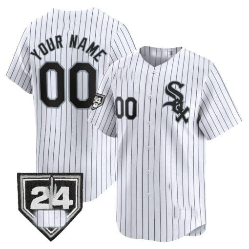 Custom Chicago White Sox 2024 Spring Training Patch Vapor Premier Limited Jersey ¨C White REYNOLDS