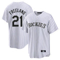 Colorado Rockies #21 Kyle Freeland Player White REYNOLDS Game Home Stitched Jerseys
