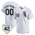 Custom Chicago White Sox 2024 Jackie Robinson Patch Vapor Premier Limited Jersey ¨C White REYNOLDS