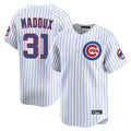 Chicago Cubs #31 Greg Maddux Player White REYNOLDS Limited Home Game Stitched Jerseys