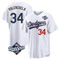 Los Angeles Dodgers #34 Fernando Valenzuela Player Gold White REYNOLDS World Series 2026 Collection Stadium Limited Stitched Jerseys