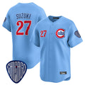 Chicago Cubs #27 Seiya Suzuki Player Blue REYNOLDS Vapor Premier Limited Home Stitched Jerseys