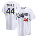 Los Angeles Dodgers #44 Andy Pages Player Gold White REYNOLDS 2026 Collection Stadium Limited Stitched Jerseys