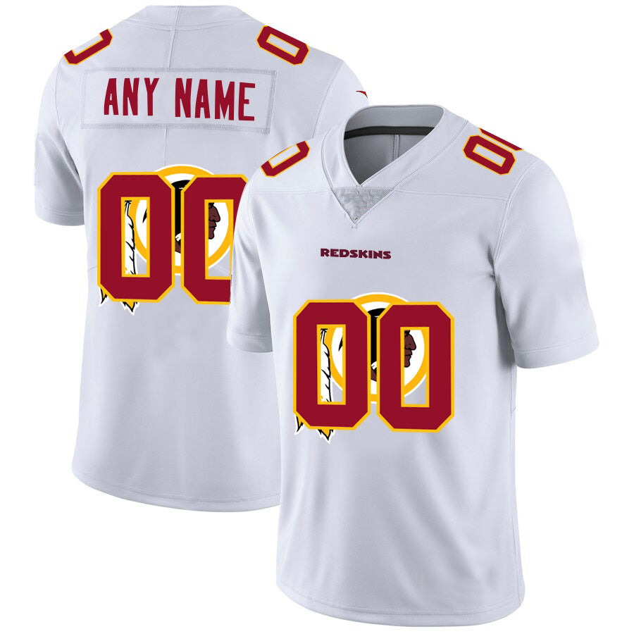 Custom W.Redskins White REYNOLDS Team Big Logo Vapor Untouchable Limited Jersey