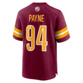 W.Commanders #94 Da'Ron Payne Burgundy REYNOLDS Game Jersey