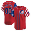 Custom Chicago Cubs 2024 Independence Day Vapor Premier Limited Jersey ¨C Red REYNOLDS