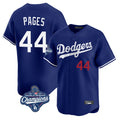 Los Angeles Dodgers #44 Andy Pages Player Royal REYNOLDS World Series Meet Limited Home Stitched Jerseys