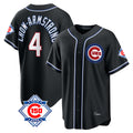 Chicago Cubs #4 Pete Crow-Armstrong Player Black REYNOLDS Fashion Out 150th Anniversary Game Stitched Jerseys