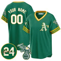 Custom Oakland Athletics Kelly Green REYNOLDS Road Cooperstown Jersey - Personalized
