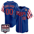 Custom Tampa Bay Rays America 250 Edition Vapor Premier Limited Royal REYNOLDS Stitched Jerseys