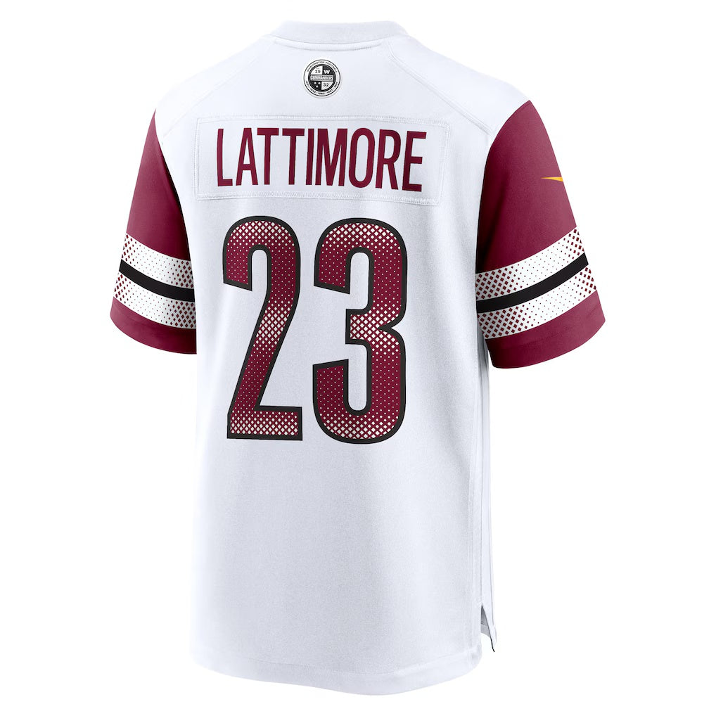 W.Commanders #23 Marshon Lattimore White REYNOLDS Game Jersey