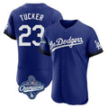Los Angeles Dodgers #23 Kyle Tucker Player Royal REYNOLDS World Series Meet City Connect Elite Home Stitched Jerseys