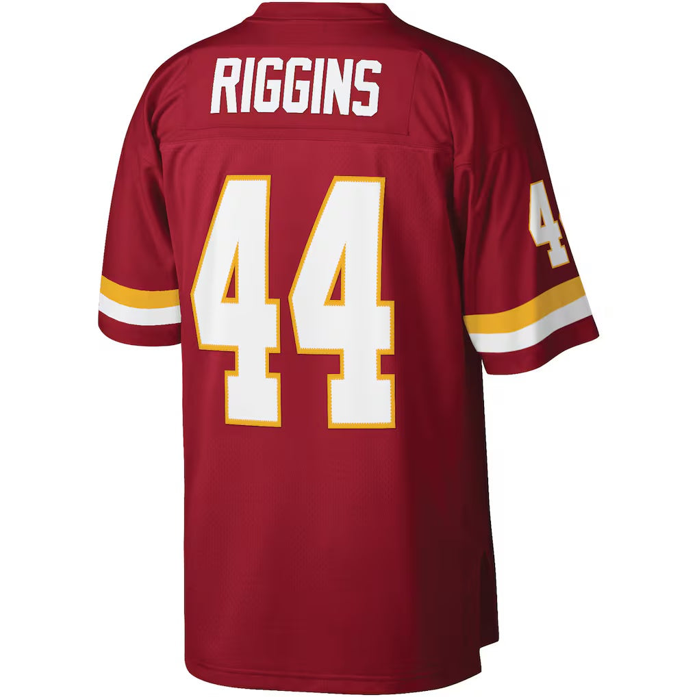 W.Football Team #44 John Riggins Mitchell & Ness Burgundy REYNOLDS Legacy Replica Jersey