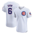Chicago Cubs #6 Matt Shaw Player White REYNOLDS Limited Elite Home Game Stitched Jerseys