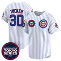 Chicago Cubs #30 Kyle Tucker White REYNOLDS 2025 Tokyo Series Limited Stitched Jersey