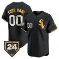 Custom Chicago White Sox 2024 Spring Training Patch Vapor Premier Limited Jersey ¨C All Stitched-Black Gold REYNOLDS