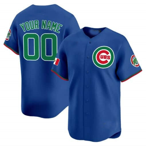 Custom Chicago Cubs Mexico Vapor Premier Limited Jersey V3 ¨C Royal REYNOLDS