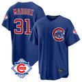 Chicago Cubs #31 Greg Maddux Player Royal REYNOLDS 150th Anniversary Home Game Stitched Jerseys