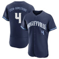 Chicago Cubs #4 Pete Crow-Armstrong Player Navy REYNOLDS City Connect Limited Elite Home Stitched Jerseys