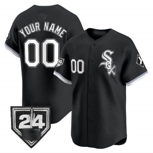 Custom Chicago White Sox 2024 Spring Training Patch Vapor Premier Limited Jersey ¨C Black REYNOLDS