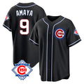 Chicago Cubs #9 Miguel Amaya Player Black REYNOLDS Fashion Out 150th Anniversary Game Stitched Jerseys