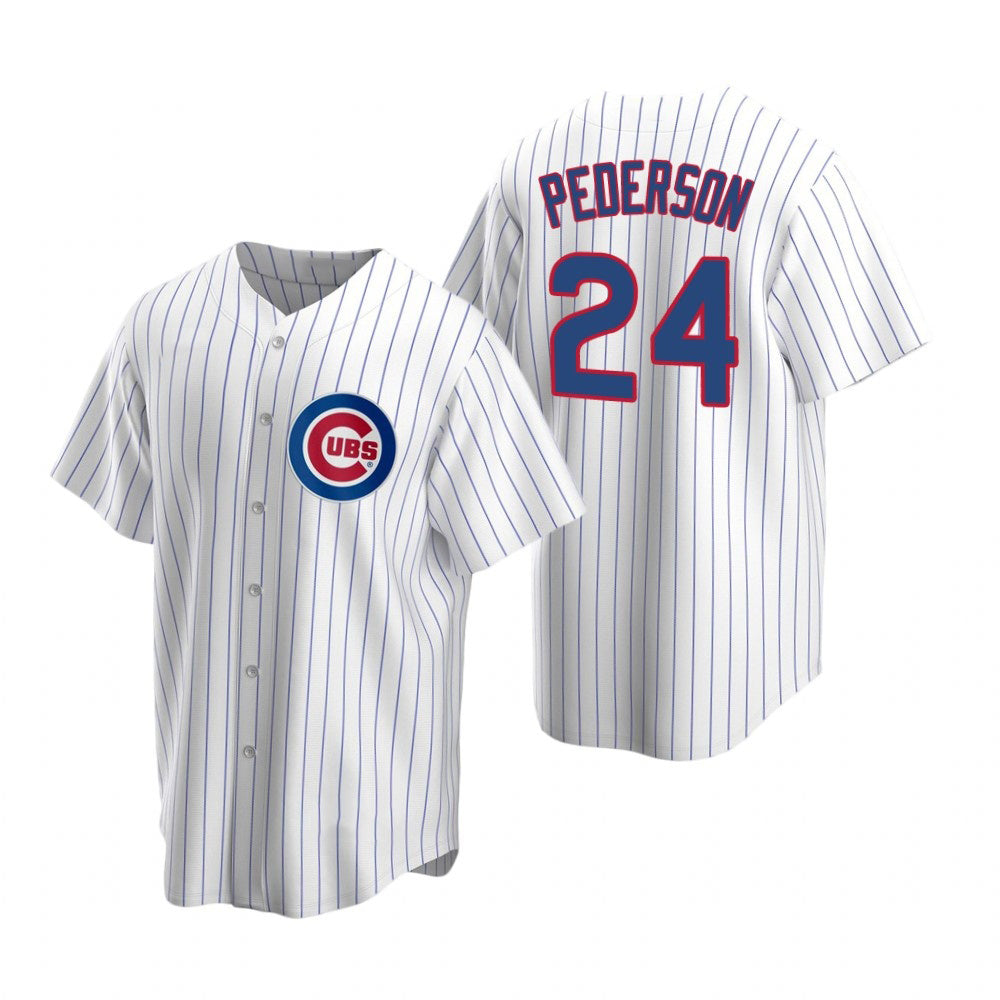 Chicago Cubs #24 Joc Pederson White REYNOLDS Replica Home Jersey