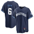 Chicago Cubs #6 Matt Shaw Player Navy REYNOLDS City Connect Home Game Stitched Jerseys