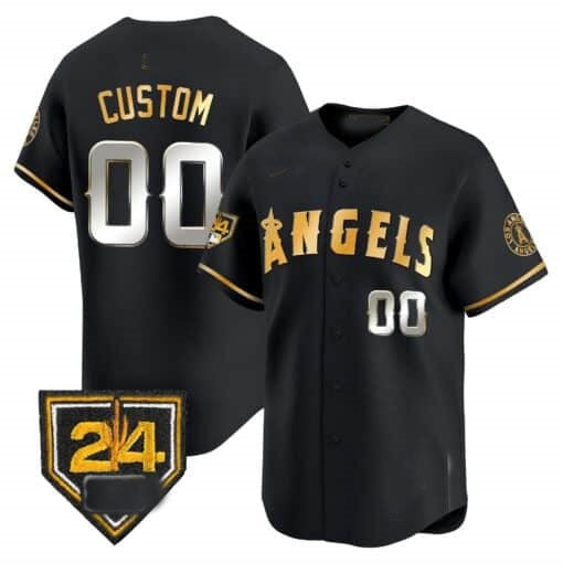 Custom Los Angeles Angels 2024 Spring Training Patch Vapor Premier Limited Jersey ¨C All Stitched-Black REYNOLDS