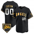 Custom Los Angeles Angels 2024 Spring Training Patch Vapor Premier Limited Jersey ¨C All Stitched-Black REYNOLDS