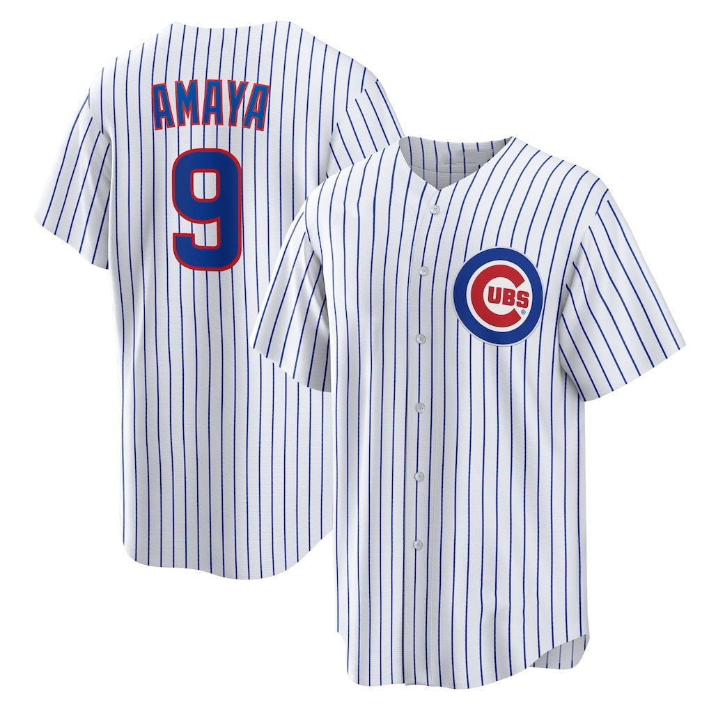 Chicago Cubs #9 Miguel Amaya White REYNOLDS Home Replica Jersey