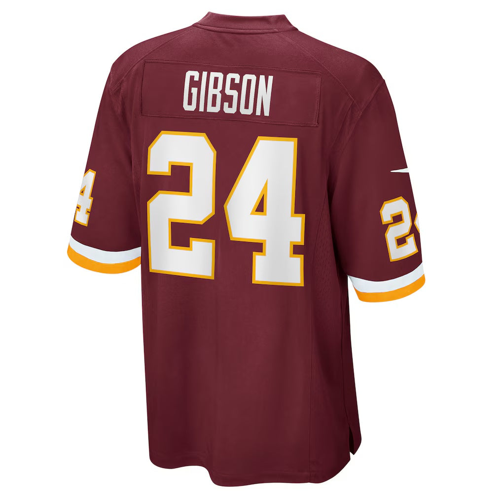 W.Football Team #24 Antonio Gibson Burgundy REYNOLDS Game Player Jersey