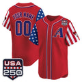 Custom Arizona Diamondbacks America 250 Edition Vapor Premier Limited Red REYNOLDS Stitched Jerseys