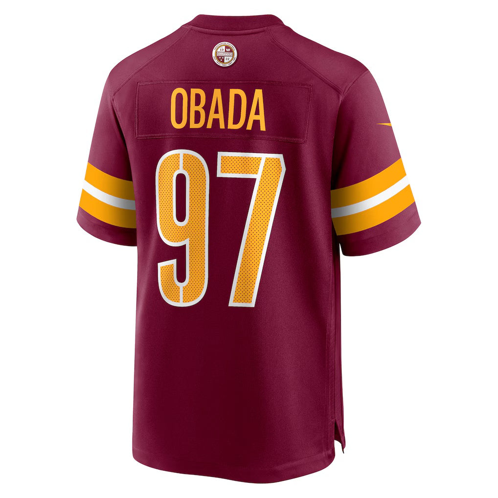W.Commanders #97 Efe Obada Burgundy REYNOLDS Game Jersey