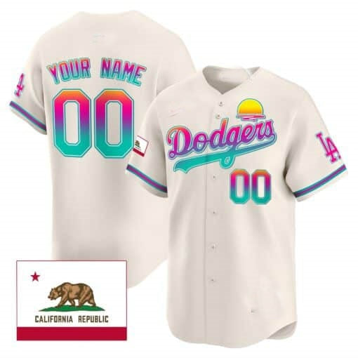 Custom Los Angeles Dodgers 2024 Los Angeles City Style Vapor Premier Limited Jersey ¨C Cream REYNOLDS
