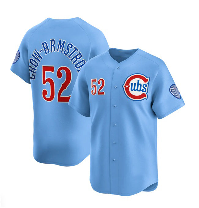Chicago Cubs #52 Pete Crow-Armstrong 2024-25 Blue REYNOLDS 2nd Alternate Limited Stitched Jersey