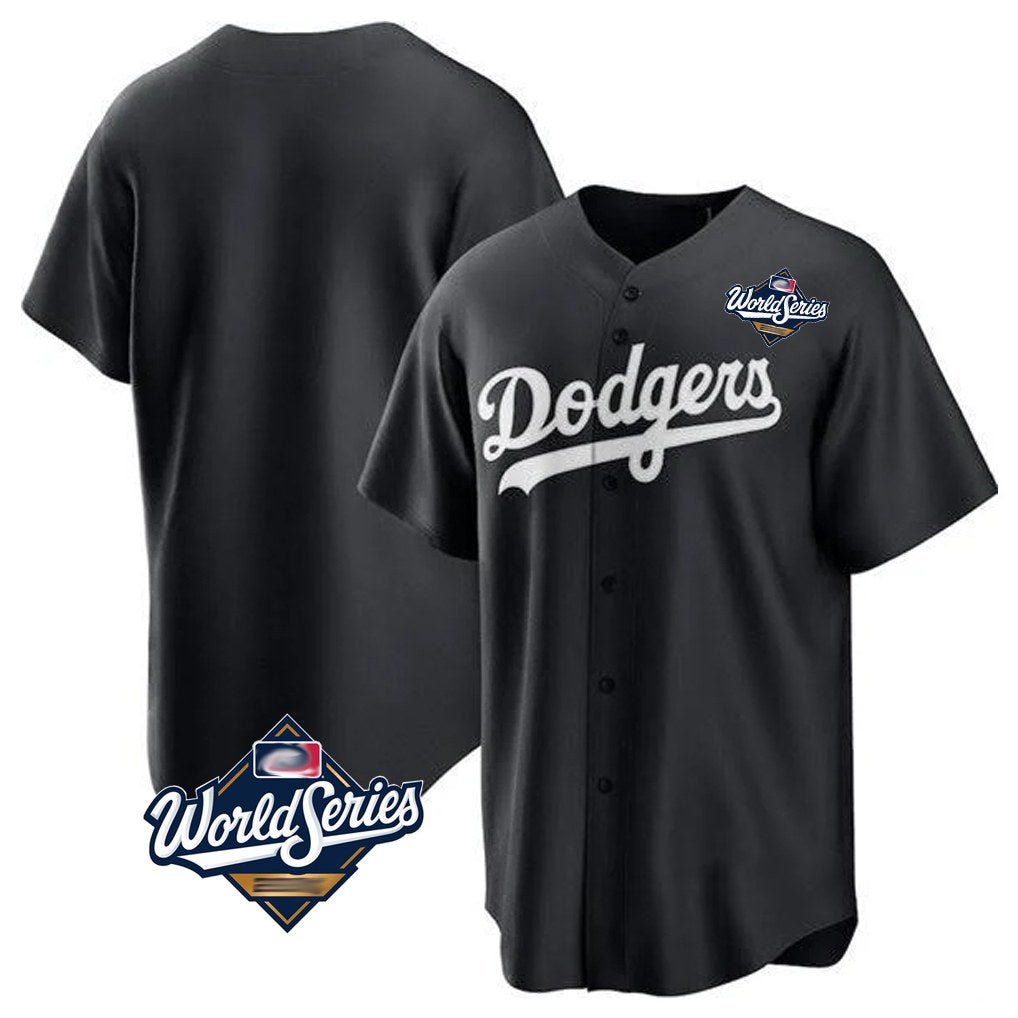 Los Angeles Dodgers Blank Player Black REYNOLDS Pitch Fashion World Series T-shirt Stitched Jerseys